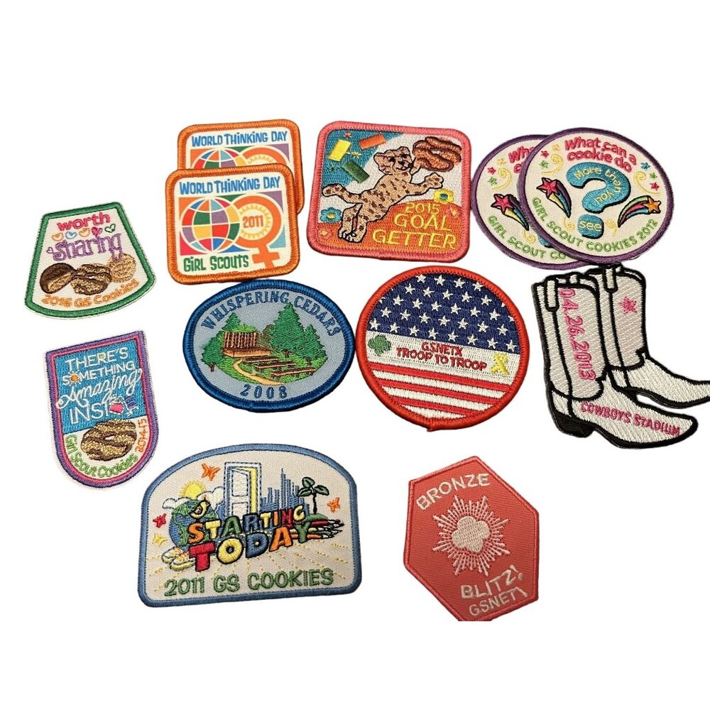 Brownies Girl Scouts Mixed Lot of 11 GSNETX Event Patches 2011-2015